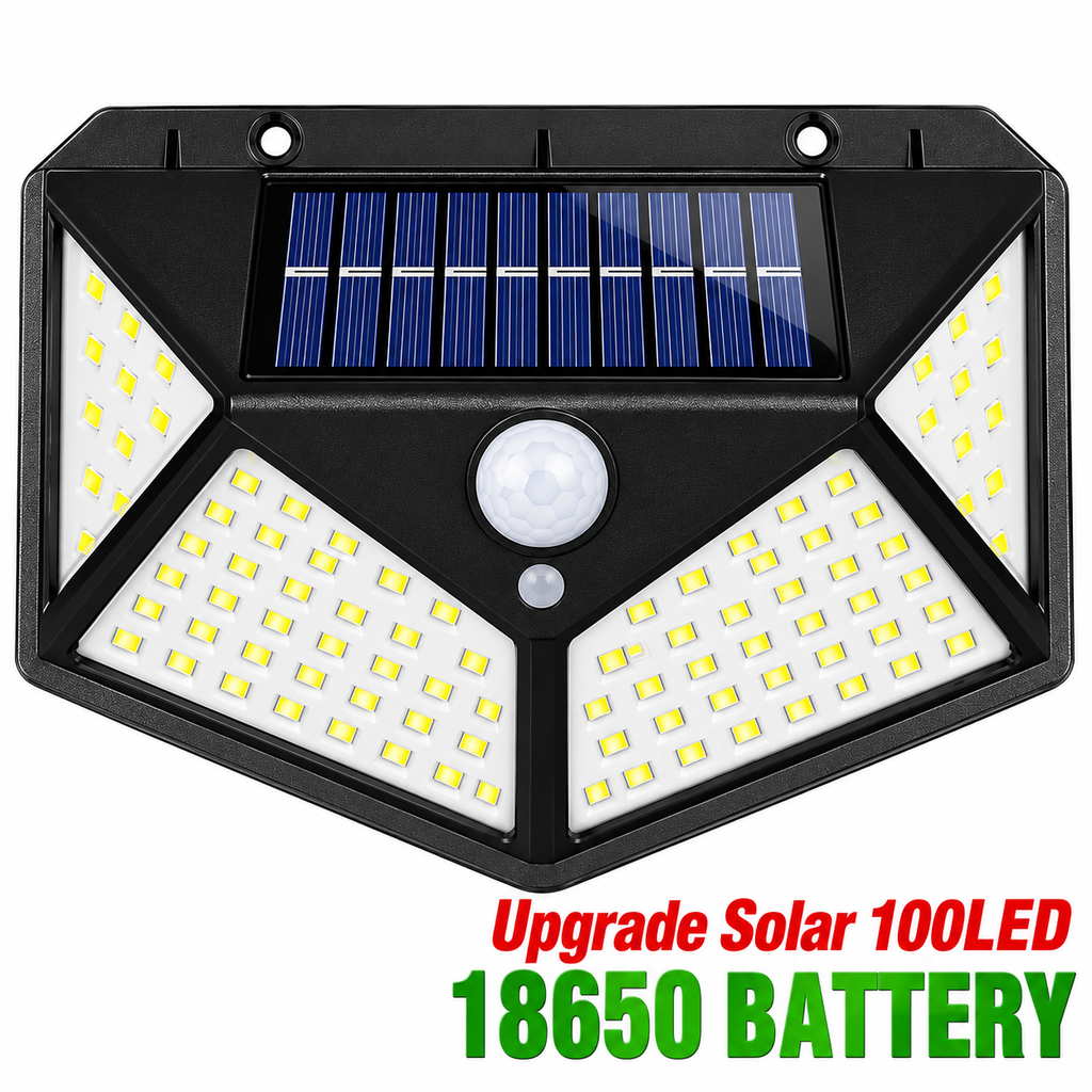 Solar Motion Sensor Outdoor Light – 100 LED Wireless Security Wall Lamp