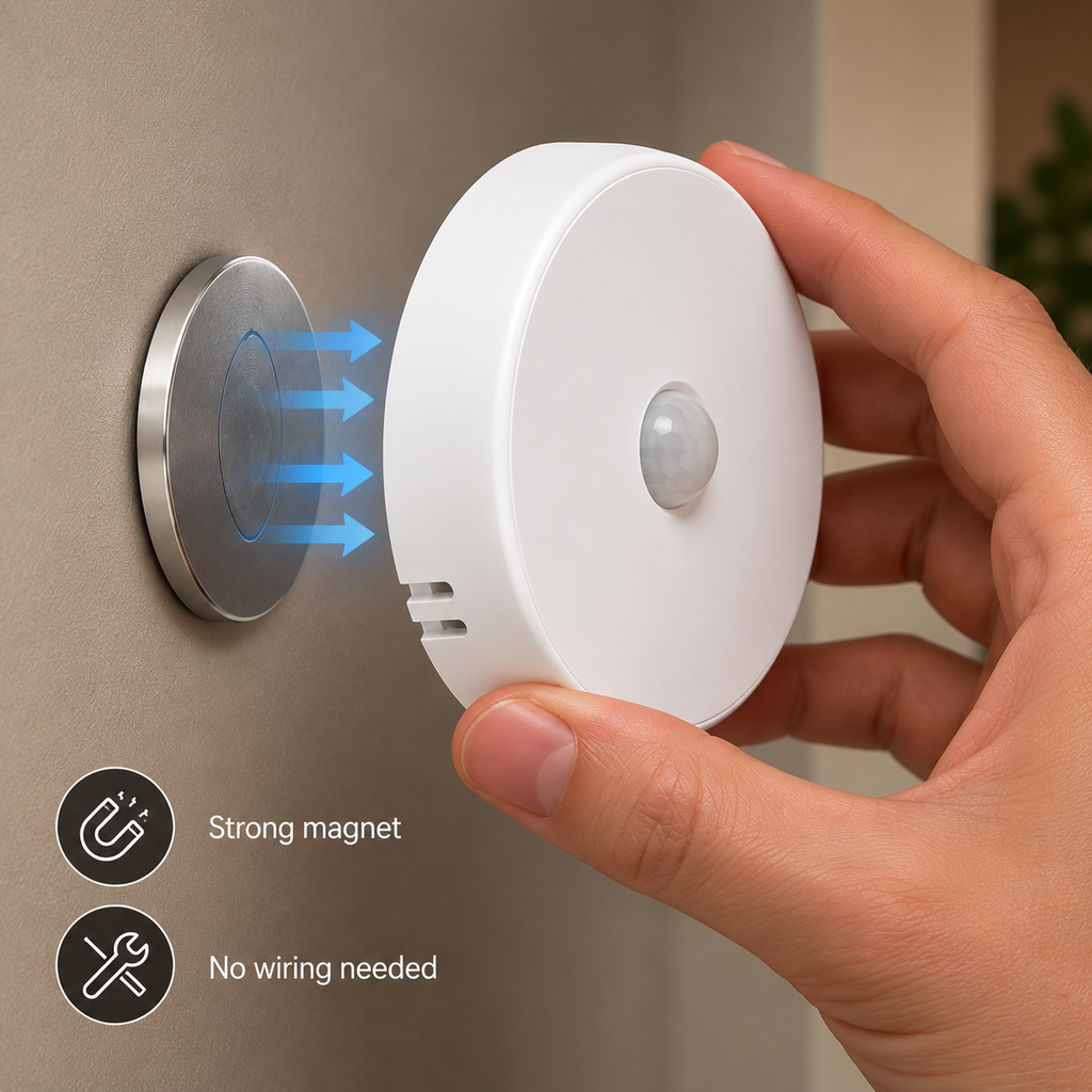 Motion Sensor LED Night Light – Rechargeable Wireless Stick-On Lamp