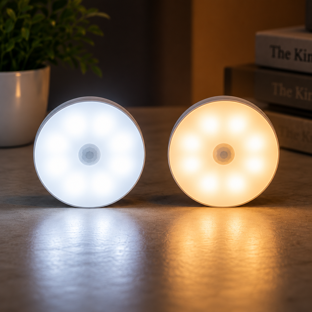 Motion Sensor LED Night Light – Rechargeable Wireless Stick-On Lamp