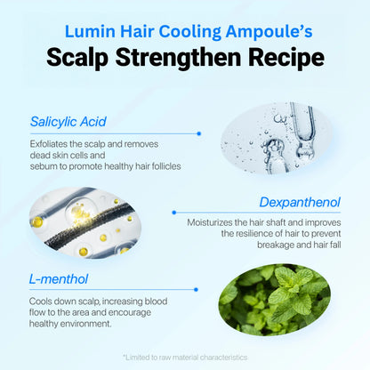 Lumin Hair Cooling Ampulle | Gesundheit und Haarwachstum der Kopfhaut 20 ml