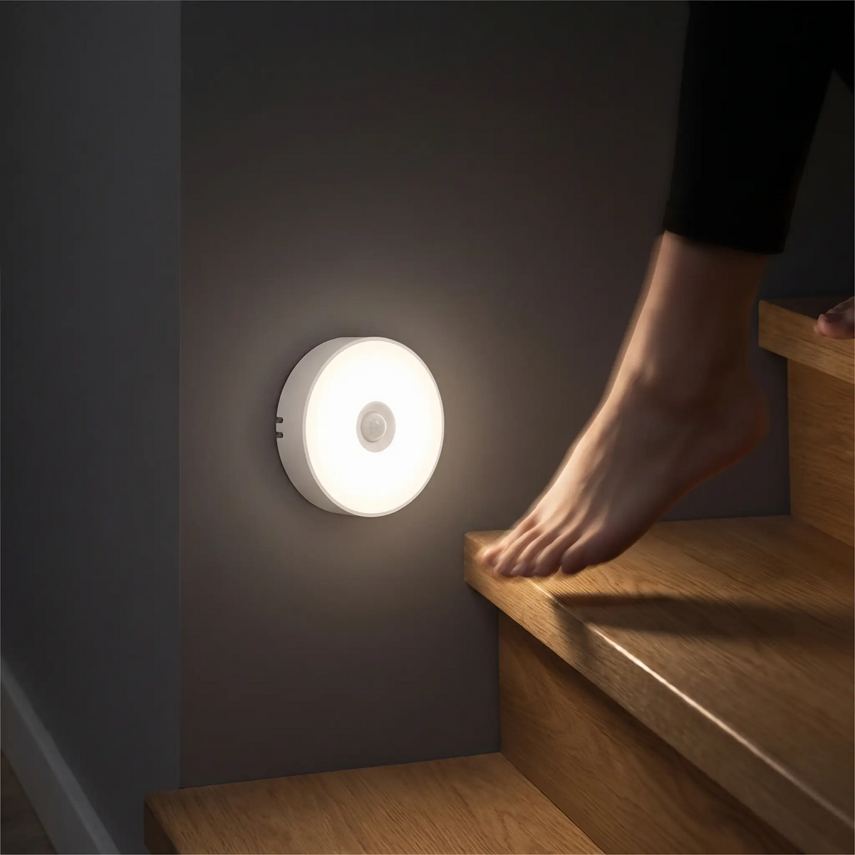 Motion Sensor LED Night Light – Rechargeable Wireless Stick-On Lamp