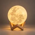 3D Moon Lamp – Lunar Night Light & Book Light with Stand